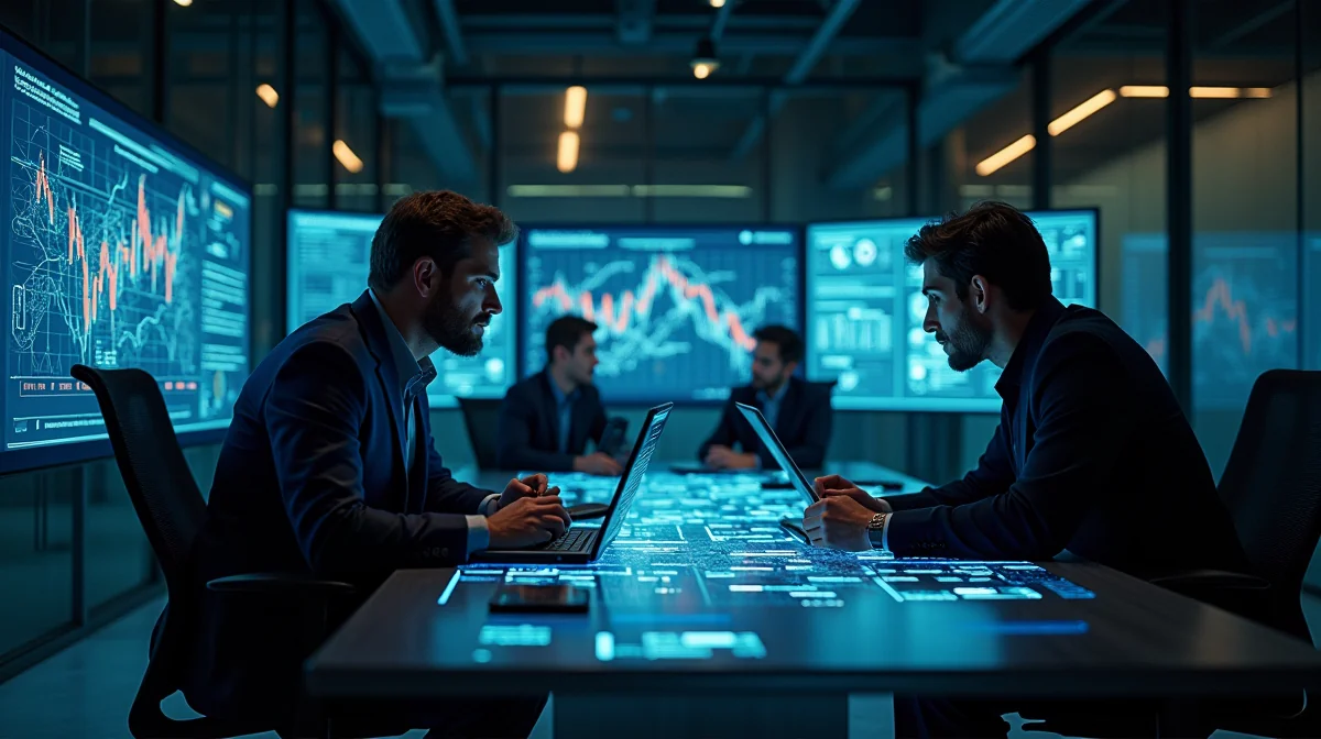 Imagen ilustrativa sobre Fotografía de una oficina moderna en México con pantallas mostrando dashboards de herramientas de SEO local como BrightLocal o SEMrush, enfocada en un entorno B2B industrial. para el artículo Top 7 Herramientas SEO Local para Empresas B2B en México 2026