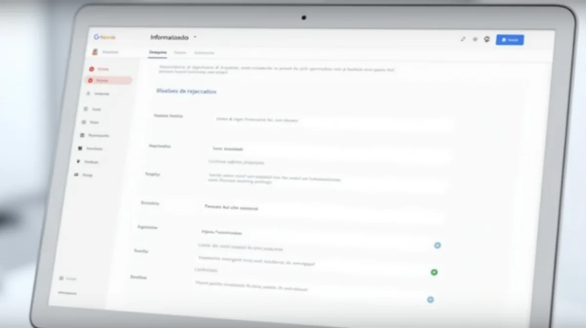Captura de pantalla ilustrativa del panel de Google Business Profile mostrando la sección de información de licitaciones y