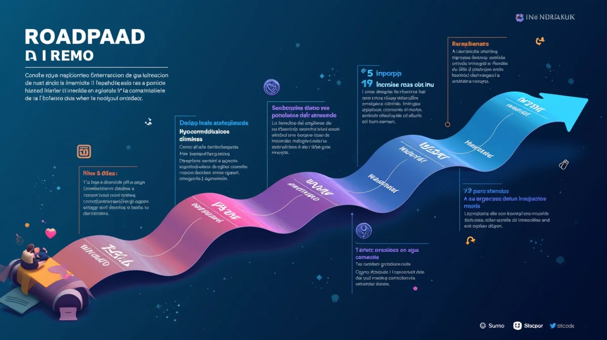 Imagen ilustrativa sobre Ilustración de un roadmap de lanzamiento rápido de una startup, destacando hitos de 0 a 30 días. para el artículo Ventajas modelo sin pago inicial para startups: 5 razones